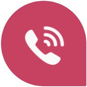 Icône d'un téléphone en communication représentant la page contact